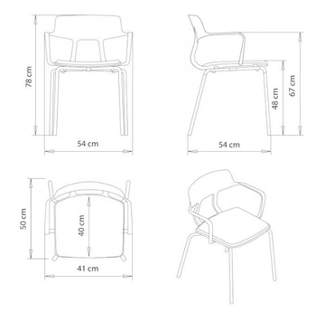 SNAP 1101N - Polypropylene chair with integrated cushion by Et al. - view 3